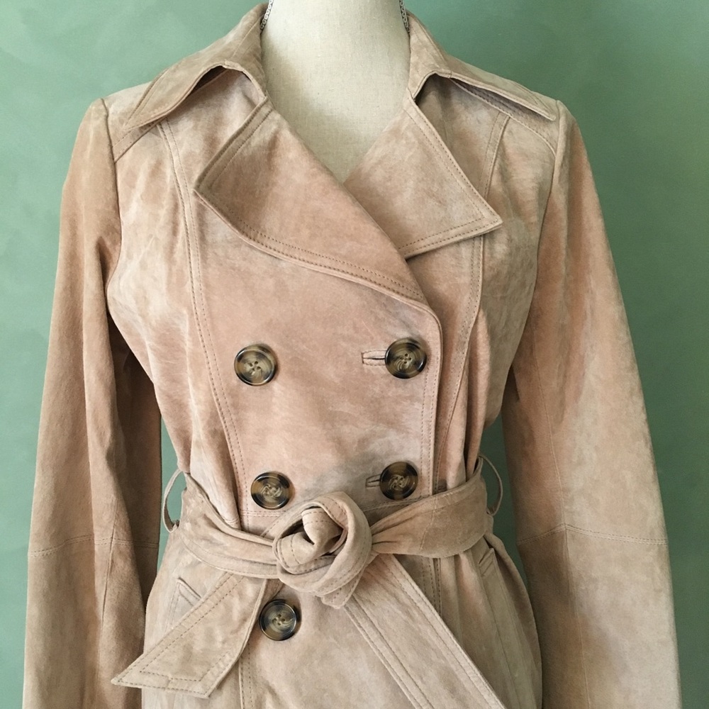 New York & Company leather trench coat - Picture 4 of 9